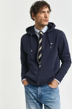 GANT Men Shield hoodie met ritssluiting (XS)