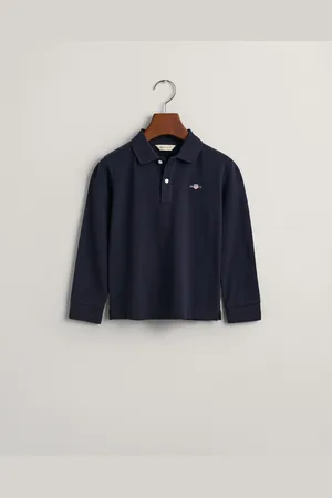 GANT Kids Kids Shield piqué poloshirt met lange mouwen (98/104)
