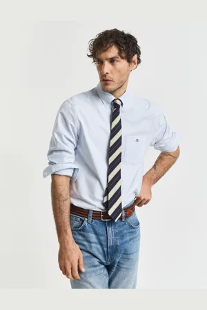 GANT Men Regular Fit klassiek Oxford-hemd met Bankerstreep (S)
