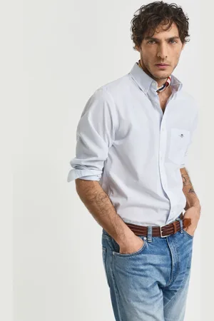 GANT Men Regular Fit Classic hemd met Bankerstreep van poplin (S)