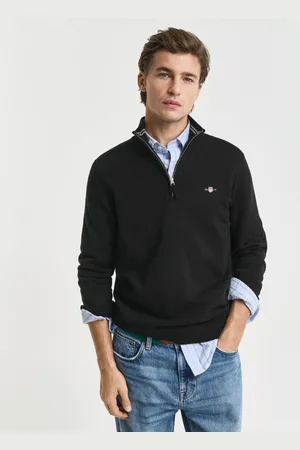 GANT Men Classic Cotton Half-Zip Sweater (S)