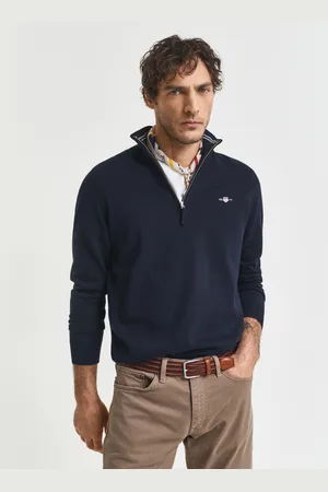 GANT Men Classic Cotton Half-Zip Sweater (S)