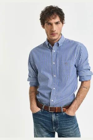 GANT Men Regular Fit Classic hemd met strepen van poplin (S)