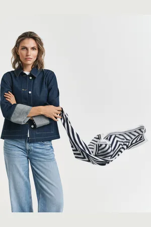 GANT Women Zijden sjaal met visgraatprint (ONE SIZE)