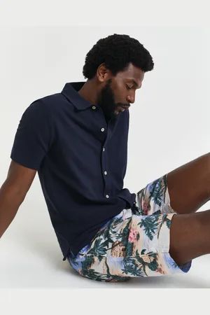 GANT Men hemd met korte mouwen en textuur (S)