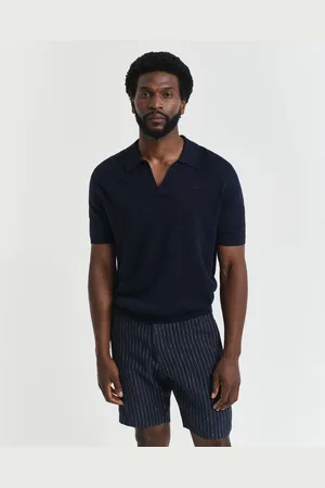 GANT Men Polotrui met korte mouwen van linnenmix (S)