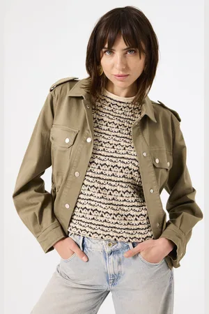 Garcia Olijfgroen twill jack