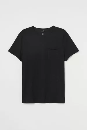 H&M Heren Regular Fit Overhemden - T-shirt - Regular Fit - Zwart