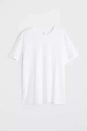 H&M Heren Regular Fit Overhemden - T-shirt Regular Fit - Wit
