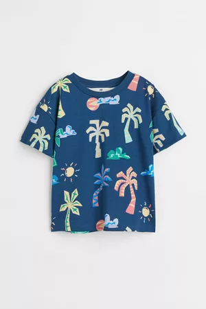 H&M Kinderen T-shirts - T-shirt met print - Blauw