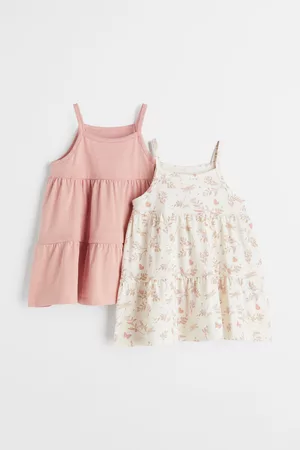 H&M Kinderen Mouwloze jurken - Set van 2 jurken van katoentricot - Wit