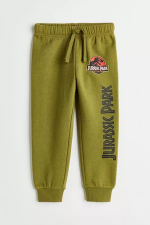 H&M Kinderen Joggingbroeken - Joggers met print - Groen