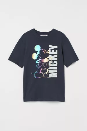 H&M Kinderen T-shirts - Oversized T-shirt met print - Grijs