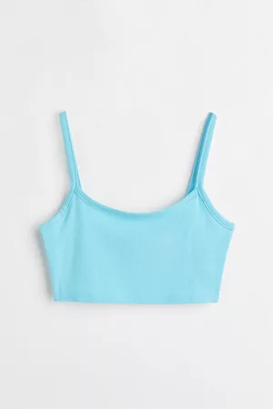 H&M Dames Crop Top - Crop top - Turquoise
