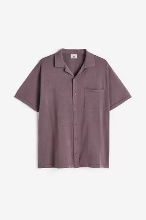 H&M Heren Regular Fit Overhemden - Fijngebreid casual overhemd Regular Fit