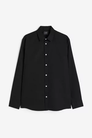 H&M Heren Regular Fit Overhemden - Hemd van linnenmix - Regular Fit