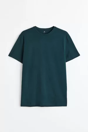 H&M T-shirt met ronde hals - Slim Fit - Groen