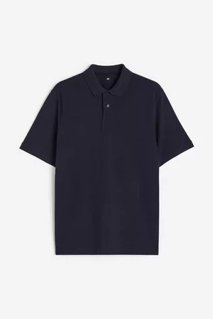 H&M Heren Regular Fit Overhemden - Katoenen polo Regular Fit - Blauw