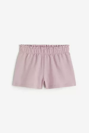 H&M Meisjes Shorts - Sweatshort met paperbagtaille - Roze