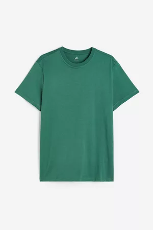 H&M Heren Regular Fit Overhemden - COOLMAX® T-shirt Regular Fit - Groen