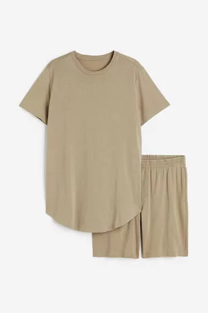 H&M Heren Regular Fit Overhemden - Pyjamashirt en -short Regular Fit - Groen