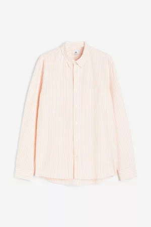 H&M Heren Regular Fit Overhemden - Hemd van oxfordkatoen Regular Fit - Oranje
