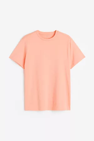 H&M Heren Regular Fit Overhemden - T-shirt met ronde hals Regular Fit - Oranje