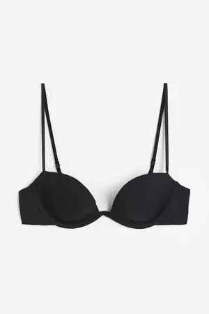 H&M Dames Beugel bh's - Beugelbeha van microvezel met padding - Zwart