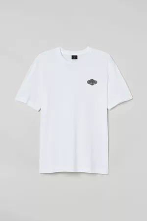 H&M Heren Regular Fit Overhemden - T-shirt - Regular Fit - Wit