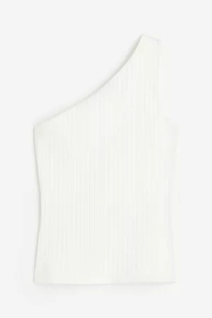 H&M Dames Asymmetrische Tops - One-shoulder top - Wit