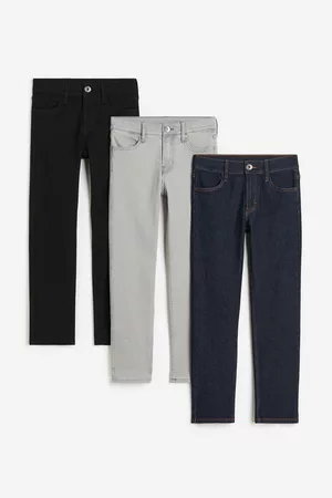 H&M Kinderen Slim - Set van 3 Slim Fit Stretch Jeans - Zwart