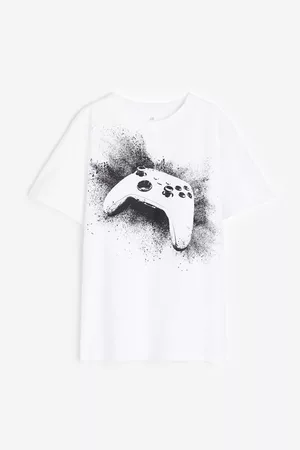 H&M Kinderen T-shirts - Katoenen T-shirt met print - Wit