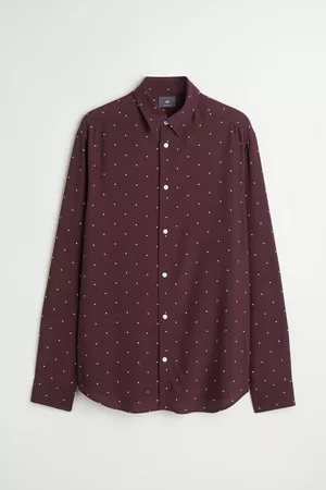 H&M Heren Regular Fit Overhemden - Hemd Regular Fit - Roze