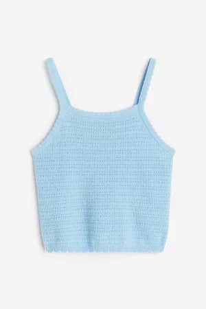 H&M Kinderen Tops - Gebreide straptop - Blauw