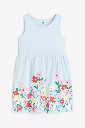 H&M Kinderen Geprinte jurken - Katoenen jurk met dessin - Blauw