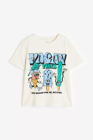 H&M Kinderen T-shirts - Katoenen T-shirt - Wit