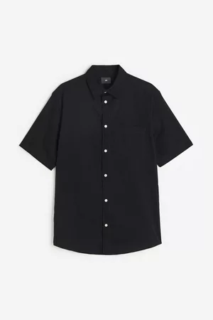 H&M Heren Regular Fit Overhemden - Katoenen hemd - Regular Fit - Zwart