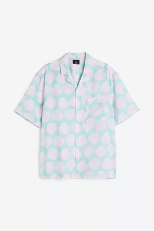 H&M Dames Overhemden - Casual hemd van modal Relaxed Fit - Turquoise