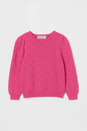 H&M Kinderen Fleece truien - Structuurgebreide trui - Roze