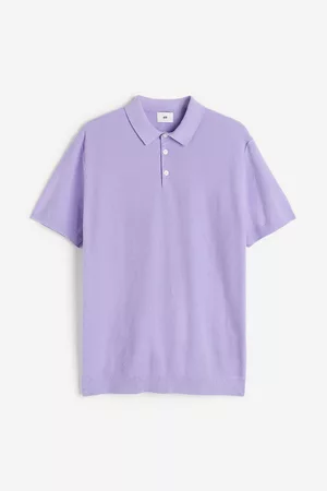 H&M Heren Regular Fit Overhemden - Polo Regular Fit - Paars