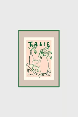 H&M Heren Stropdassen & Vlinderdassen - Das Rotes Rabbit - Table Love (framed) - Groen
