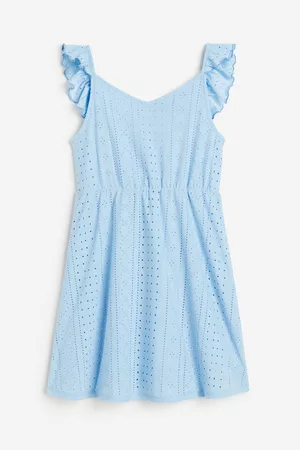 H&M Kinderen Mouwloze jurken - Jurk met volants - Blauw