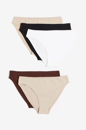 H&M Dames Slips - Set van 5 slips - Brief - Beige