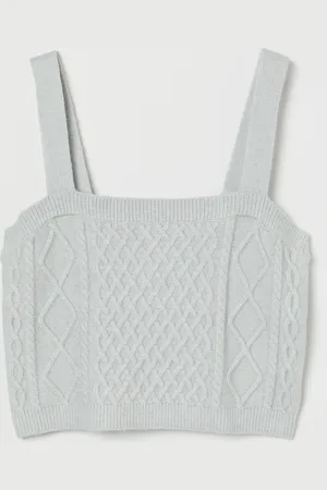 H&M Kabelgebreide crop top