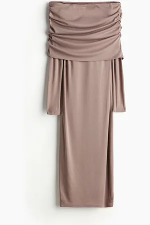 H&M Off-the-shoulderjurk met omslag