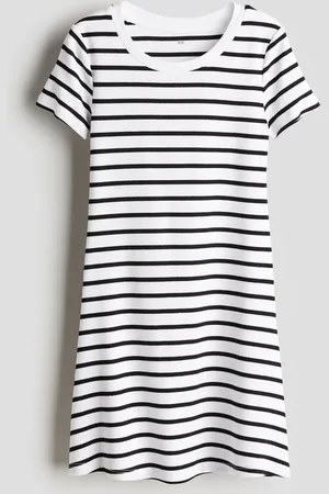 H&M Tricot jurk met korte mouwen