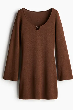 H&M Gebreide jurk met uitlopende rok