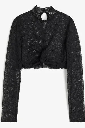 H&M Kanten croptop met gedraaid detail