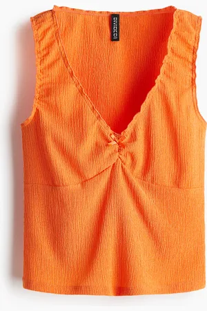 H&M Tanktop van crinkletricot