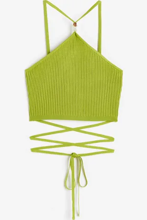 H&M Croptop met striklintjes